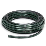 لفة أنابيب HDPE ضغط اسمي 9.8 بار PE63 قطر خارجي 50 مم SDR 9 أسود مع خطوط خضراء