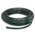 لفة أنابيب بلاستيك HDPE ضغط 9.8 بار PE 63 قطر خارجي 32 مم SDR 9 أسود مع خطوط خضراء