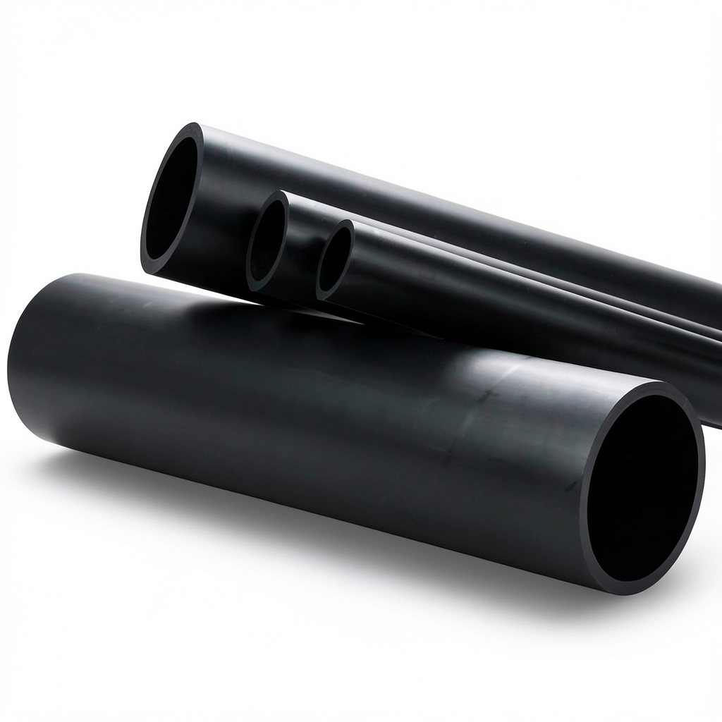 HDPE Pipe Nominal Pressure 6.3 Bar PE 100, Outside Diameter 450 mm SDR 26, Black Color