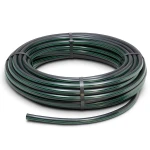 لفة أنابيب HDPE ضغط اسمي 9.8 بار PE63 قطر خارجي 50 مم SDR 9 أسود مع خطوط خضراء