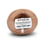سلك نحاس شعر معزول PVC، مقاس 6mm2، 450/750 فولت، بني | مجموعة كابلات الرياض