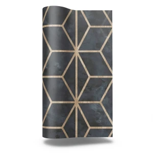 Geometric Wallpaper Dark Gray 10m x 0.53m, Model 374-2