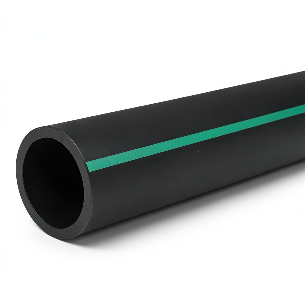 HDPE Pipe Nominal Pressure 9.8 Bar PE 63 Outside Diameter 180 mm SDR 9 Black
