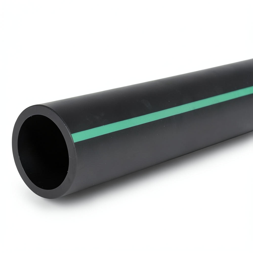 أنابيب HDPE ضغط 9.8 بار PE 63 قطر خارجي 200 مم SDR 9 أسود