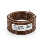 لفة سلك كهرباء نحاس شعر عزل PVC مقاس 16 mm، 450/750 فولت، بني | مجموعة كابلات الرياض