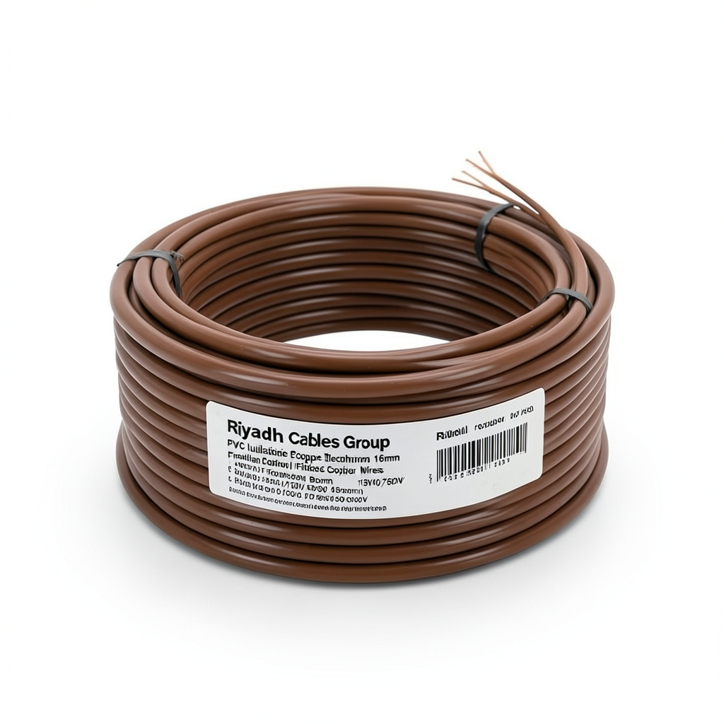 PVC Insulation Flexible Copper Electrical Wire 16mm, 450/750V, Brown | Riyadh Cables Group