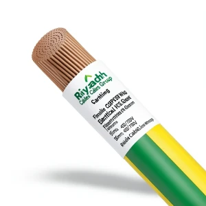 Flexible Copper Earthing Electrical Wire 95mm2 450/750V PVC Insulation Yellow/Green | Riyadh Cables Group