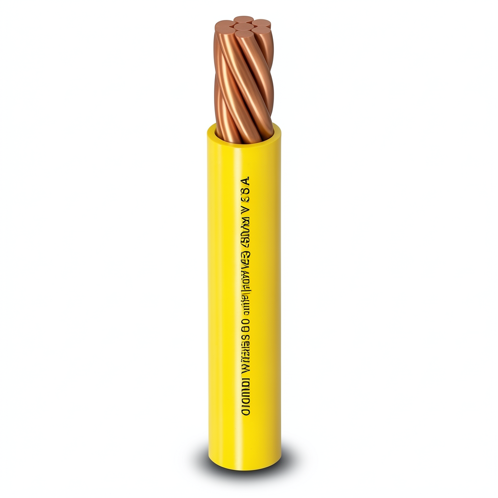 400mm² Stranded Copper Wire 450/750V, Heat Resistant PVC Insulated, Yellow | Al Fanar