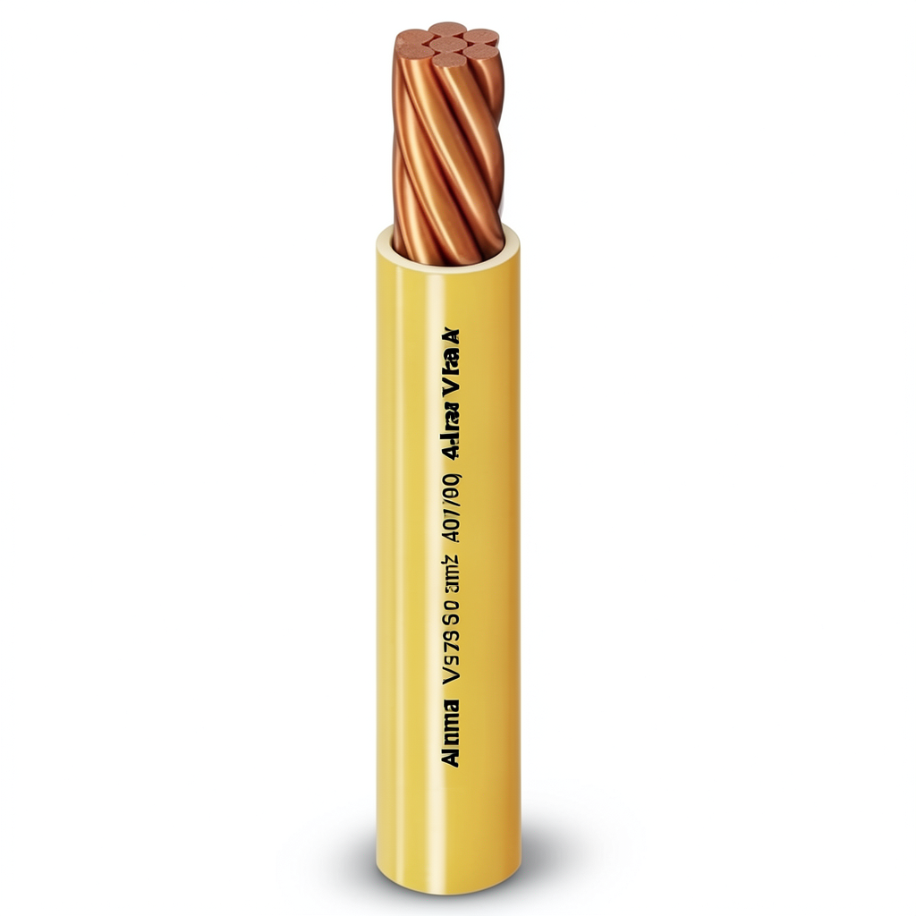 300mm2 Single Wire 450/750 Volts, Stranded Copper Conductor, Heat Resistant PVC Insulated, Yellow | Al Fanar