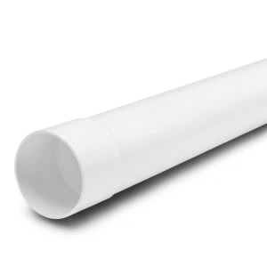 UPVC Plastic Pipe Class 3 Size 140 mm Thickness 4.6 mm White Color