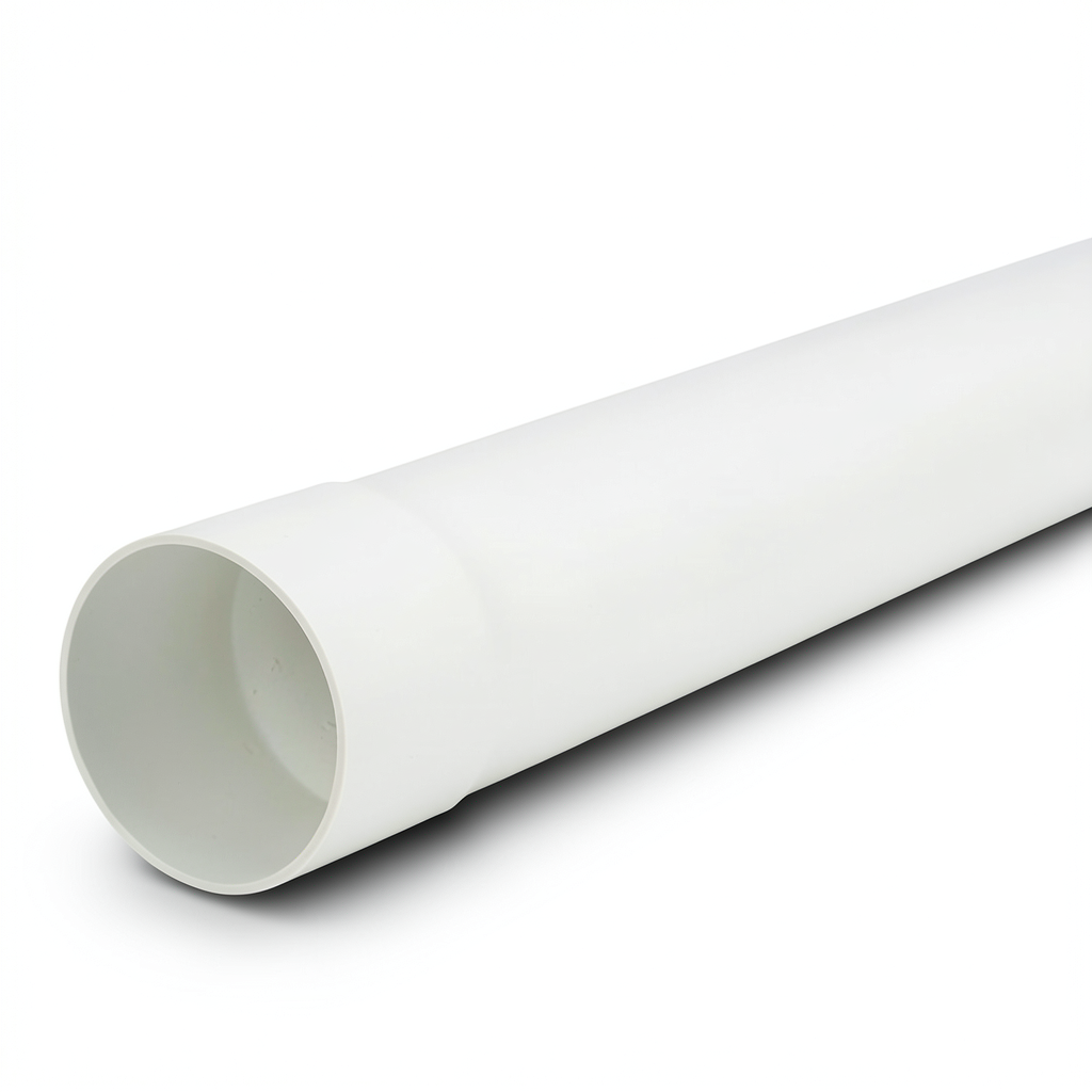 UPVC Pipe Class 3 Size 160 mm Thickness 5.4 mm White Color