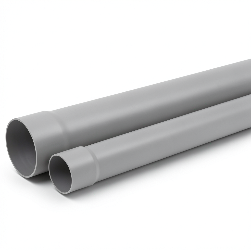 UPVC Plastic Pipe Class 5 PN 16 Bar Size 225 mm Thickness 18.5 mm Grey Color