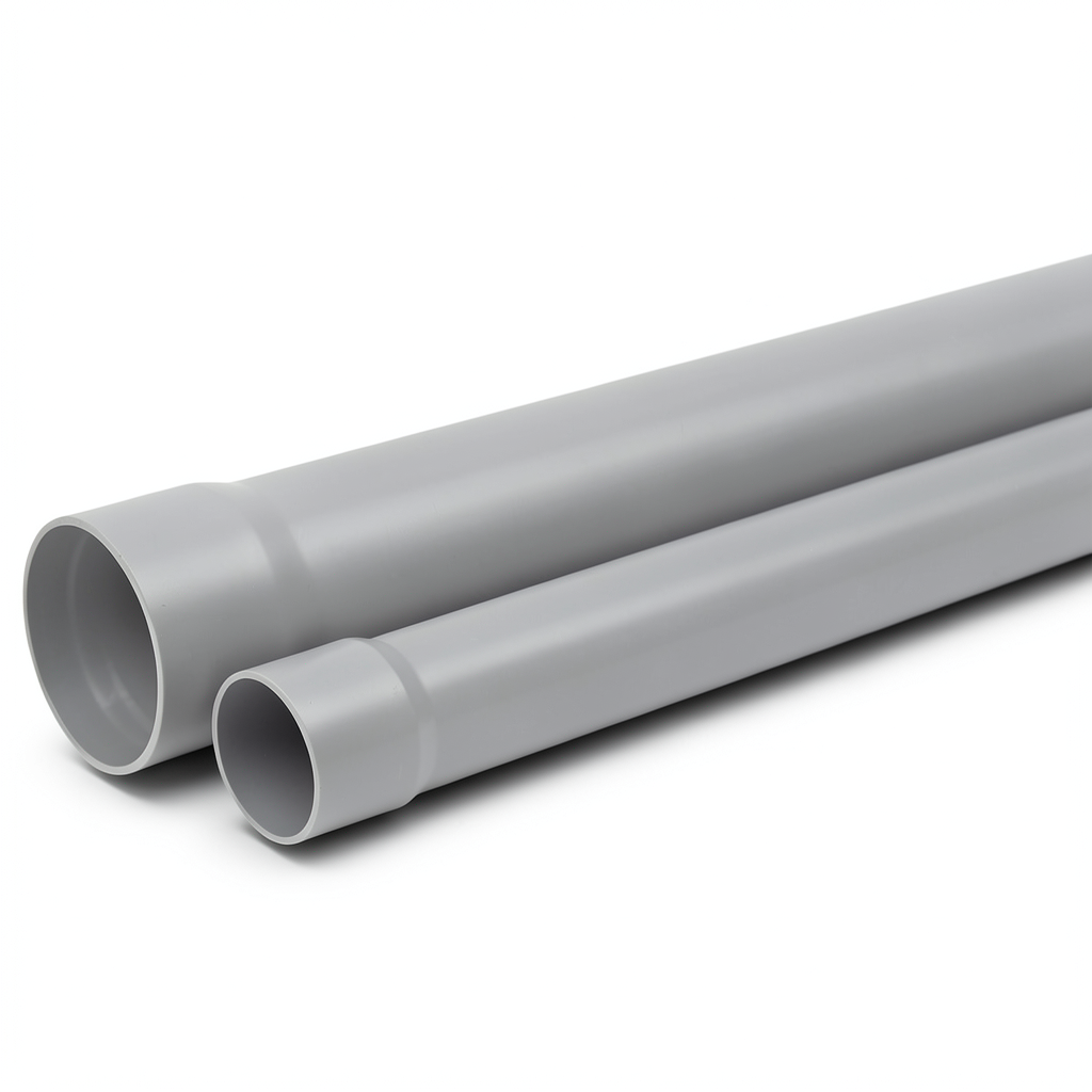 UPVC Plastic Pipe Class 5 PN 16 Bar Size 250 mm Thickness 20.5 mm Gray Color