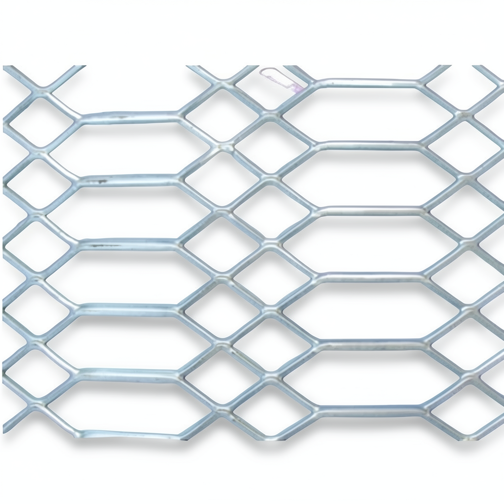 Hot Rolled Expanded Metal Mesh Jawhara Form 4.8 mm Thickness 2.44x2 m
