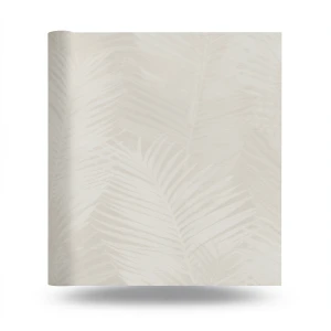 Leaf Patterned Wallpaper 10m x 0.73m Beige Color, Model 45103