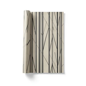 Dutch Modern Wallpaper 10m x 0.53m Beige with Black, Model 218482