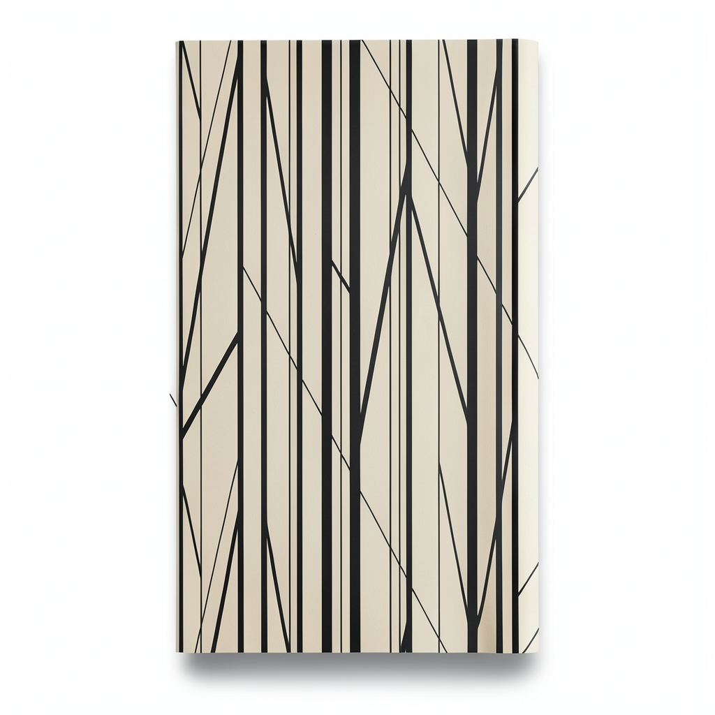 Dutch Modern Wallpaper 10m x 0.53m Beige with Black, Model 218482