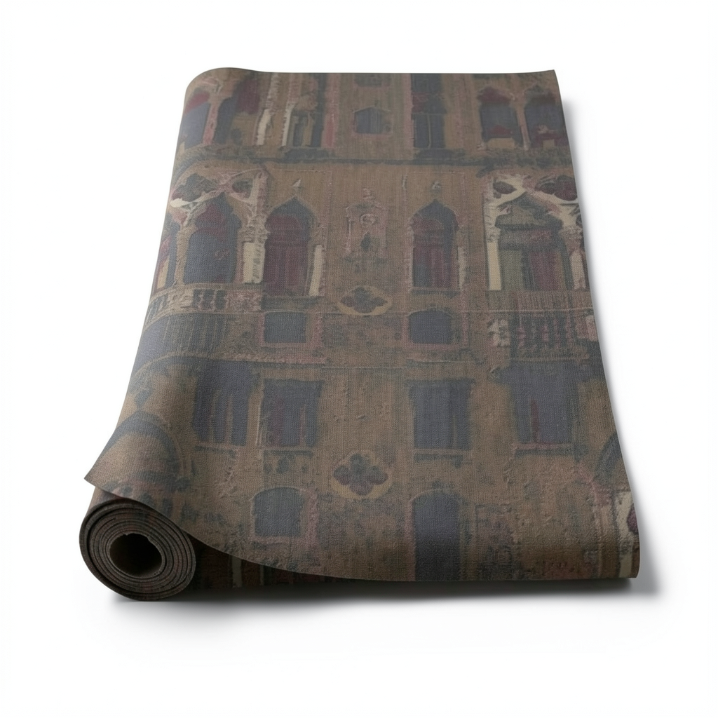 Italian Wallpaper Brown Color Modern Design, Size 10m x 1.06m, Model 81730
