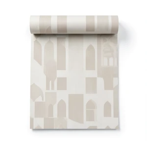 Italian Wallpaper Modern Design Beige Color, Size 10mx1.06m, Model 81735