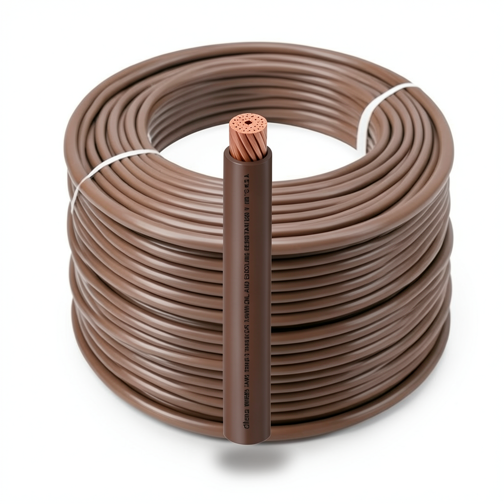 THHN/THWN Copper Cable PVC 105°C Insulation Diameter 3.8 MM 600 Volt 2500 Feet Brown | Al Fanar