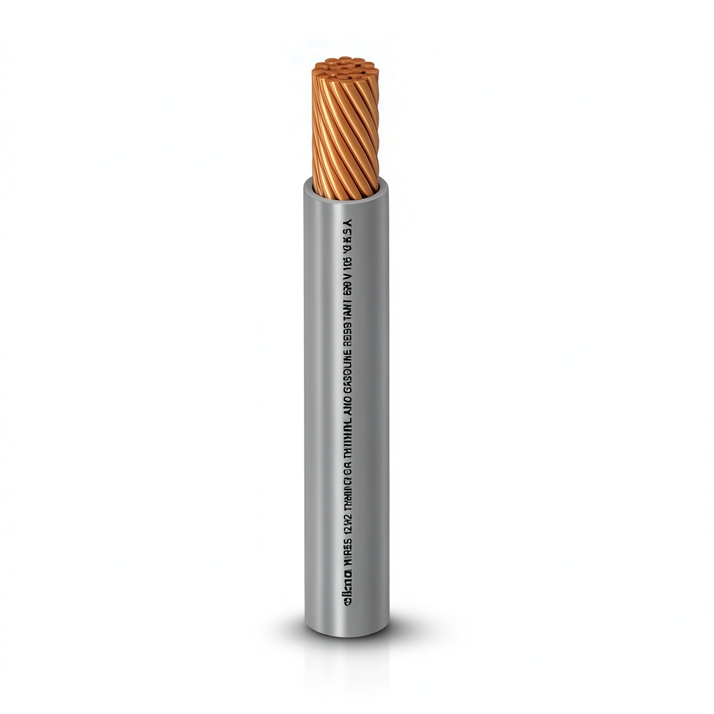 THHN/THWN Copper Cable PVC 105°C Insulation 5.26 mm² 4.2 mm Diameter 600 V 250 Ft Gray | Al Fanar
