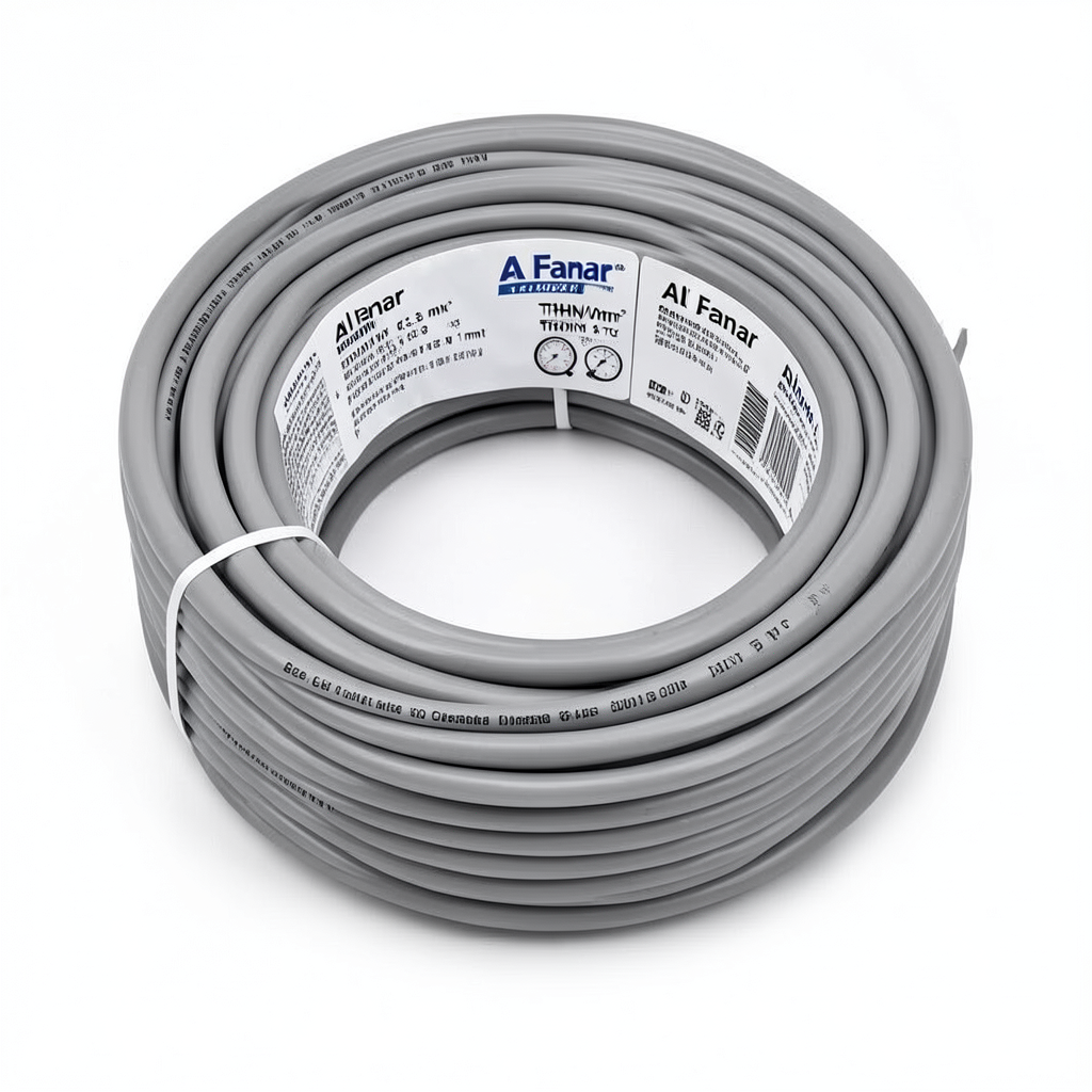 THHN/THWN Copper Cable PVC 105°C Insulation Size 13.3 mm² Diameter 6.4 mm 600 V 500 Ft Gray Color | Al Fanar