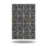 ورق جداري تصميم هندسي لون رمادي داكن 10 م × 0.53 م، موديل 2-374