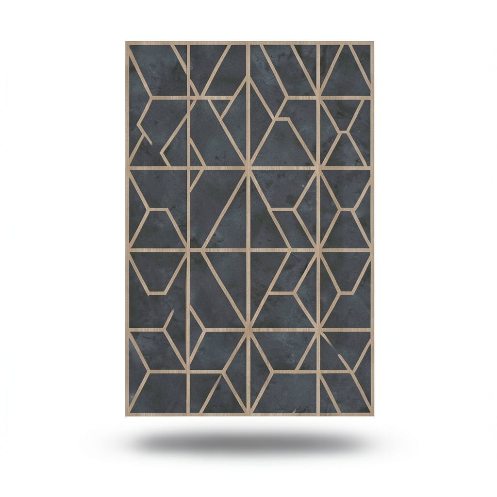 Geometric Wallpaper Dark Gray 10m x 0.53m, Model 374-2