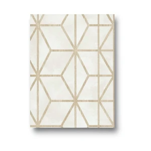 Spanish Wallpaper Geometric Design 10 m x 0.53 m Beige, Model 374-3