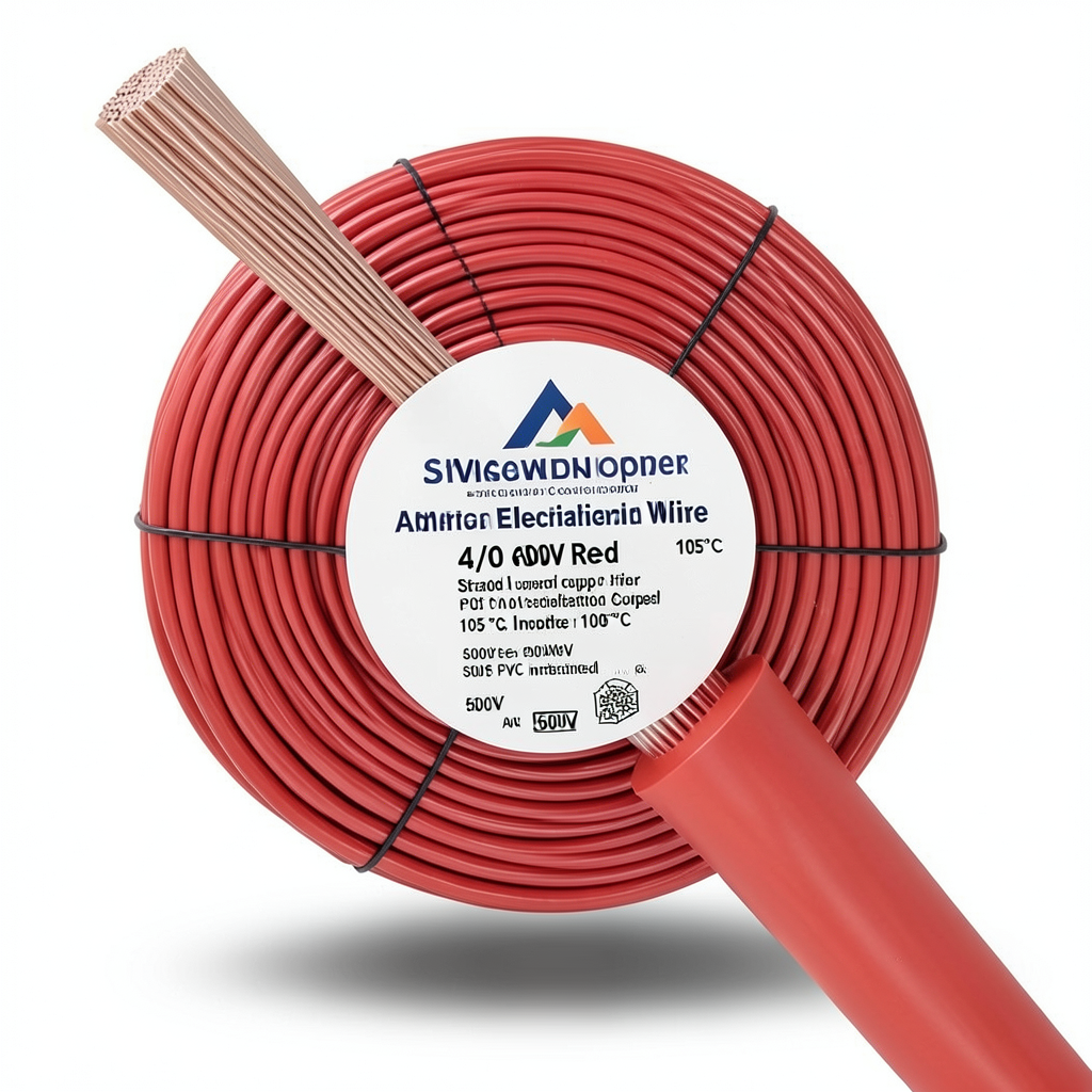 4/0 AWG Stranded Copper American Electrical Wire PVC Insulated 105°C Red 600V 500ft | Asharqiyah Cables Company for Industry