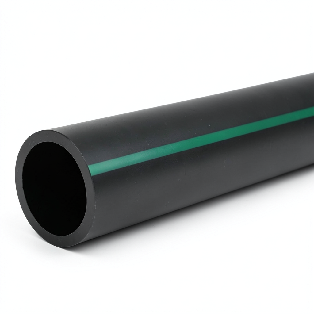 HDPE Polyethylene Pipe 15.7 Bar Pressure PE 63, 280 mm Diameter, SDR 6, Black