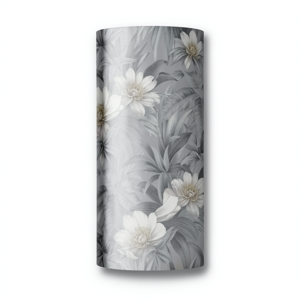 Floral Wall Covering 10m x 0.53m Gray Color, Model ht70200