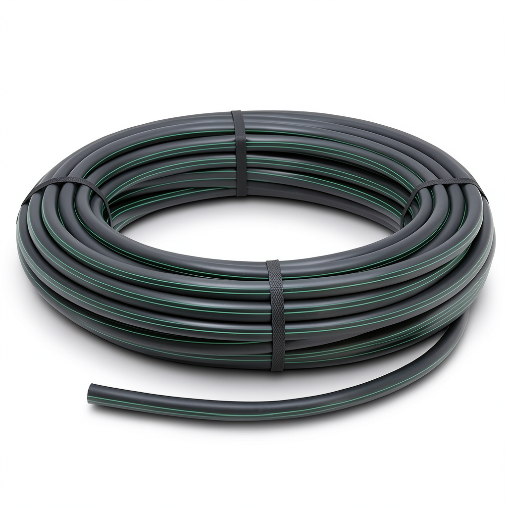 لفة أنابيب HDPE ضغط 15.7 بار PE 63 قطر خارجي 16 مم SDR 6 لون أسود