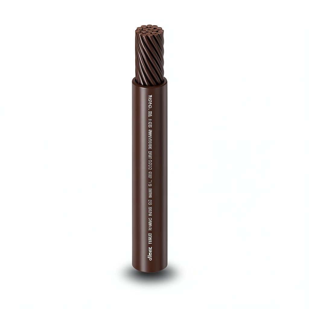 كابل نحاس THHN/THWN معزول PVC 105° قطر 3.8 مم 600 فولت 2500 قدم بني | شركة الفنار