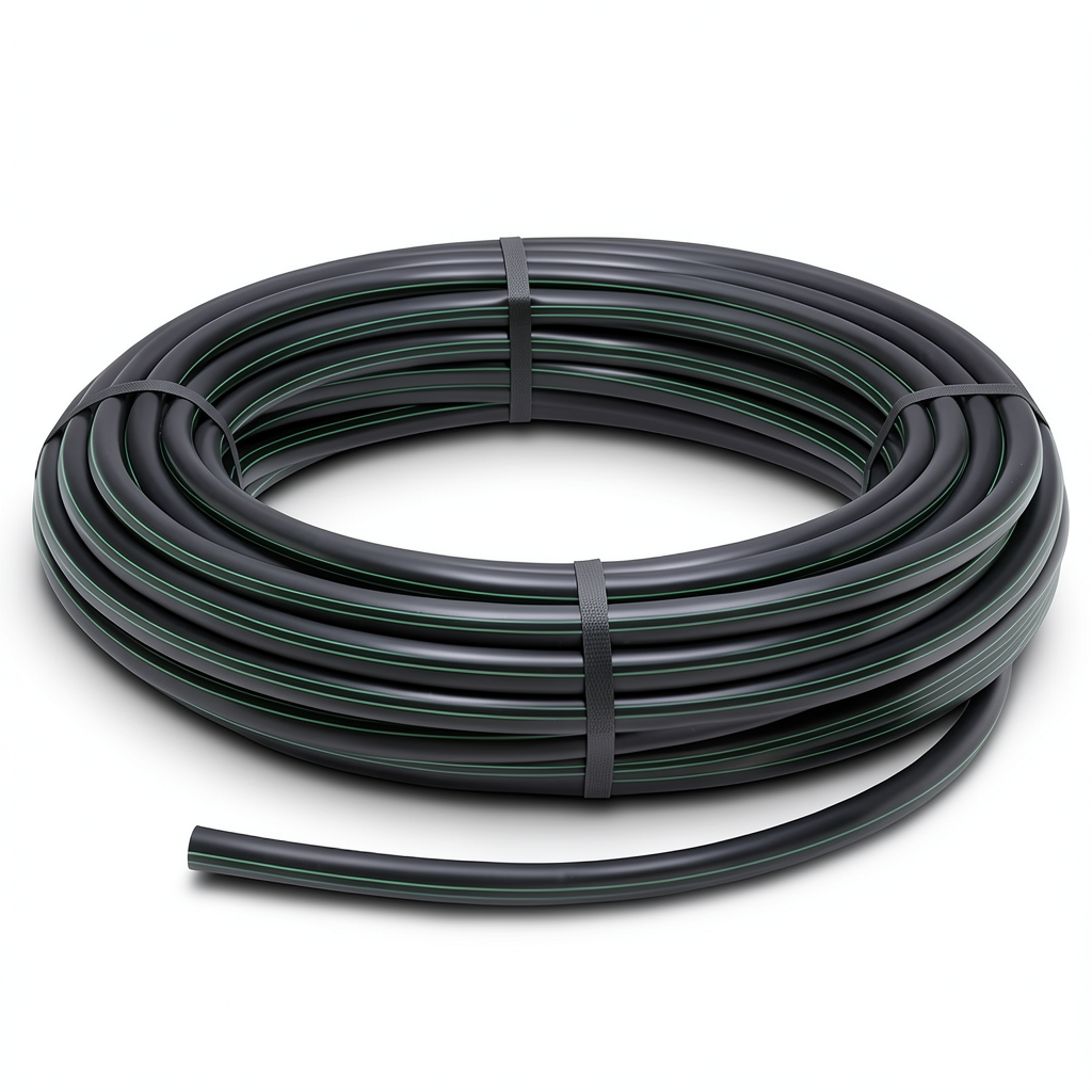 لفة أنابيب بلاستيك HDPE ضغط 15.7 بار PE 63 قطر خارجي 25 مم SDR 6 لون أسود
