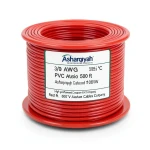سلك كهربائي نحاس مجدول 3/0 AWG، عازل PVC 105°C، أحمر، 600 فولت، 500 قدم | شركة كابلات الشرقية للصناعة