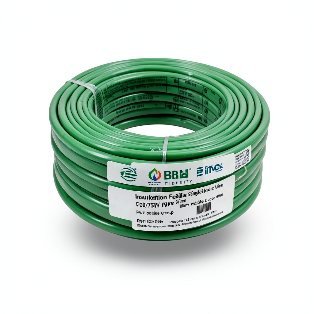 PVC Insulation Flexible Copper Single Electric Wire 95mm 450/750V Green | Riyadh Cables Group