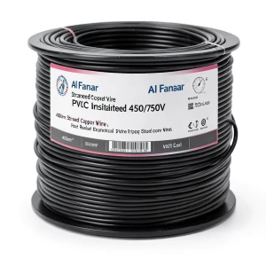 سلك نحاس مجدول 400 ملم عزل PVC مقاوم للحرارة 450/750 فولت طول اللفة 300 قدم | شركة الفنار