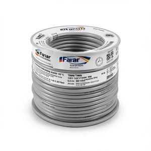 كابل نحاس THHN/THWN معزول PVC 105° MM 600 قطر 6.4 مم 600 فولت 300 قدم رمادي | شركة الفنار