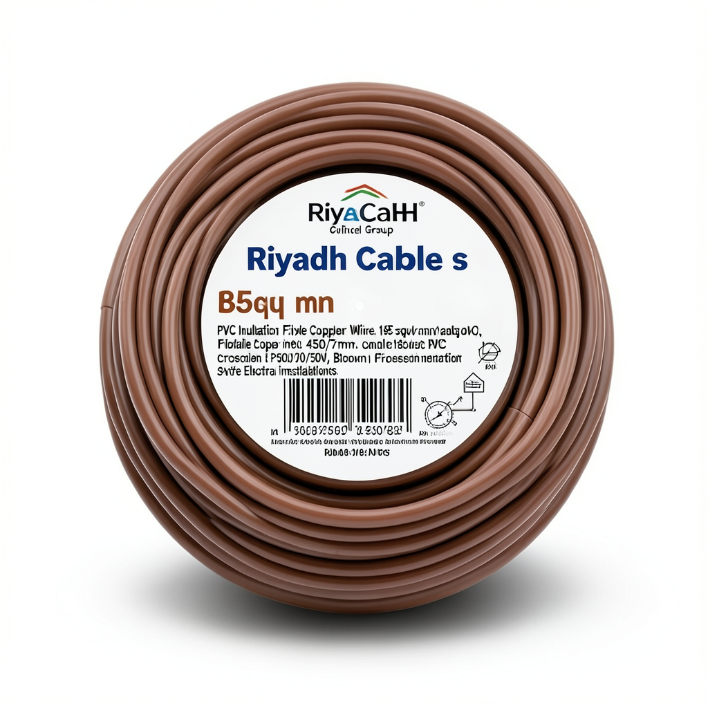 سلك نحاس شعر معزول PVC، مقاس 185 mm2، 450/750 فولت، بني | مجموعة كابلات الرياض