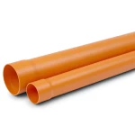 مواسير UPVC ضغط 100 psi مقاس 4 إنش سماكة 3.30 مم لون برتقالي بني