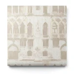 ورق حائط ايطالي تصميم مودرن، لون بيج، مقاس 10 م×1.06 م، موديل 81735
