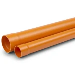 أنابيب بلاستيك UPVC مقاس 6 إنش ضغط 100 psi سمك 4.62 مم لون برتقالي بني