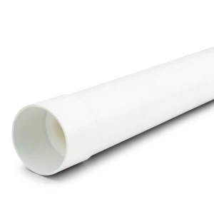 UPVC Plastic Pipe Class 5 Size 90 mm Thickness 7.6 mm White Color