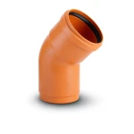 كوع UPVC زاوية °45 شانل مقاس 50 مم لون برتقالي