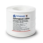 سلك امريكي 3 AWG نحاس مجدول عزل PVC 105°C أبيض 600 فولت 500 قدم | شركة كابلات الشرقية للصناعة