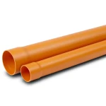 أنابيب بلاستيك UPVC مقاس 6 إنش ضغط 100 psi سمك 4.62 مم لون برتقالي بني