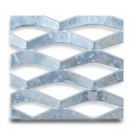Galvanized Steel Expanded Metal Mesh Mazyoon Thickness 2.3 mm Width 1.22 m Length 3 m