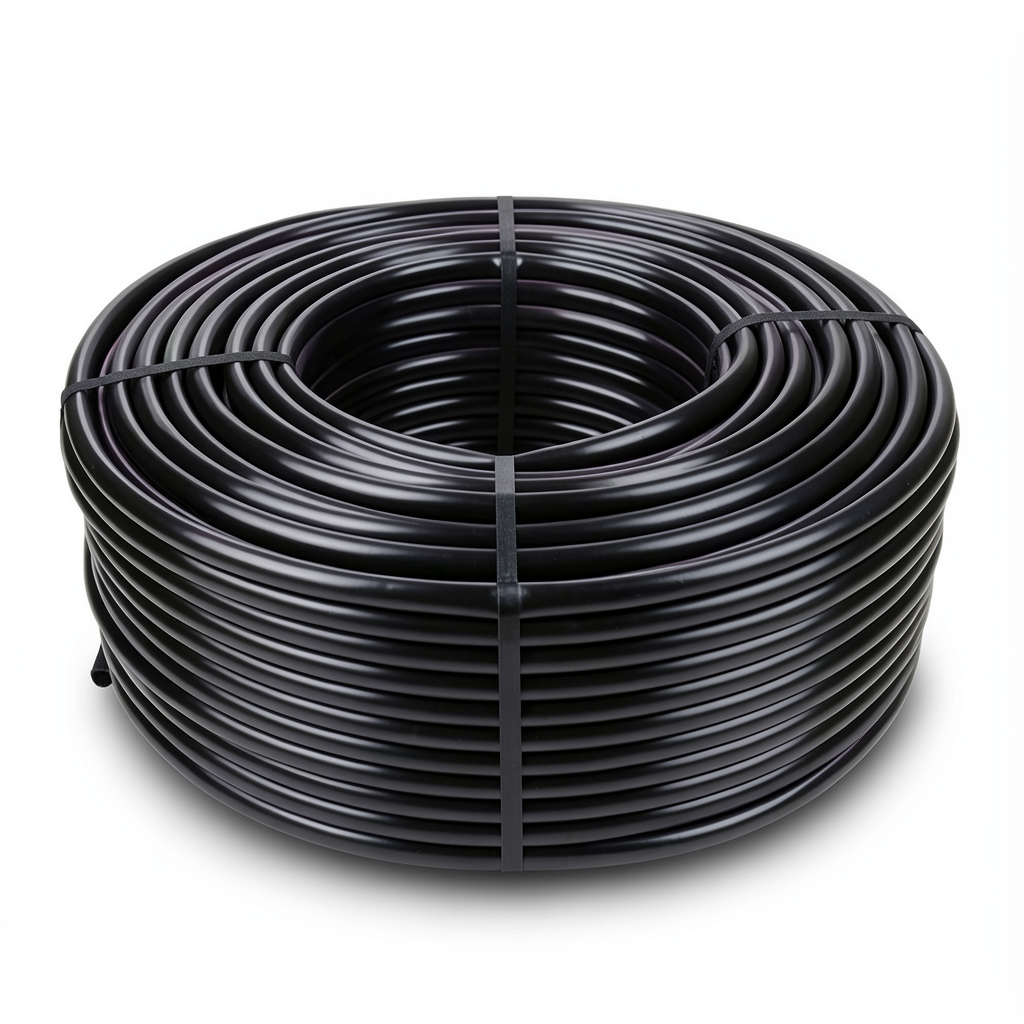لفة بلاستيك HDPE ضغط 16 بار PE 100، قطر خارجي 50 ملم SDR 33، لون أسود