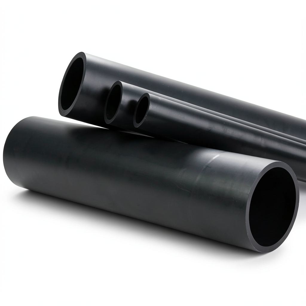 HDPE Plastic Pipe Nominal Pressure 6.3 Bar PE 100, 1200 mm OD SDR 26, Black
